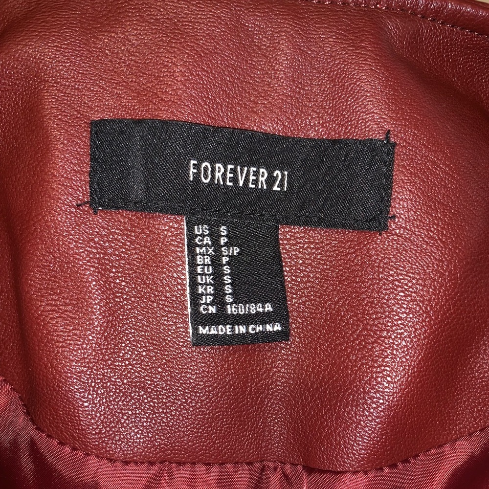 | Retro Faux Leather Jacket - Picture 5 of 5